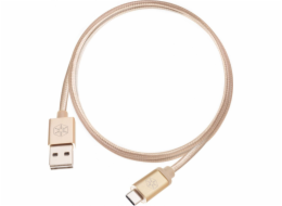 USB USB-A Silverstone Cable-USB-C 1 M Gold (52029)