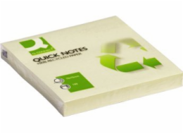 Q-Connect Samolesivní bloky Q-Connect 100% recyklované, 76x76mm, 100 karet, žluté