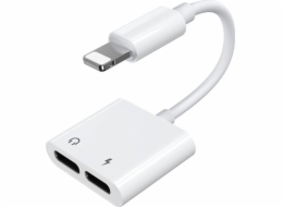 USB Joyroom S -Y104 Lightning Adapter - Lightning X2 White (6956116718985)