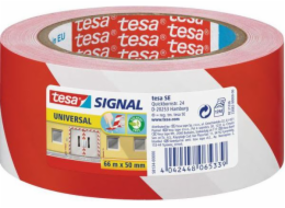 Tesa Pakowa páska 66 m x 50 mm, červená/bílá (11608a)
