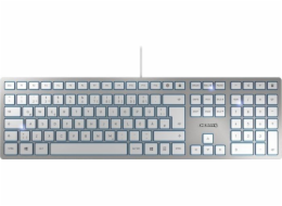 Cherry KC 6000 Slim Keyboard. Kabelová bílá a stříbrná uk (JK-1600EU-1)