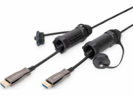 DIGITUS Připojovací kabel 4K HDMI AOC, ochranný kryt pro zástrčky IP 68; 15 m, 4K*2K@60HZ