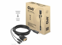 Club3D kabel HDMI na VGA, M/M, 28AWG, 2m