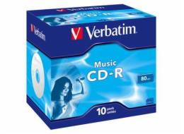 VERBATIM CD-R(10-pack)Audio/Live it!/Colour/Jewel/80Min