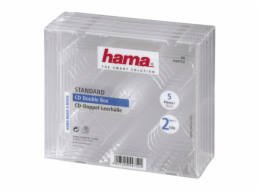 Hama CD-Double-Box     pack of 5 Transparent Jewel-Case     44752