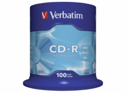 1x100 Verbatim Data Life CD-R 80 700MB, 52x Speed, Spindel