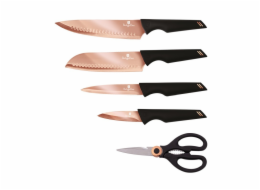 BERLINGERHAUS Sada nožů s nepřilnavým povrchem 5 ks Black Rose Collection BH-2652