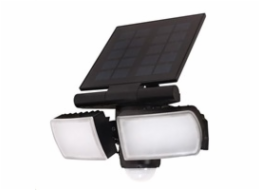 Solight LED solární osvětlení se senzorem, 8W, 600lm, Li-on, černá - WO772