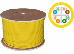 Alantec U/UTP kabel Cat. 6 LSOH 4x2X23AWG B2CA 500M (žlutý povlak) 25 let záruka, Test kvality laboratoře Intertek (USA) ALANTEC - ALANTEC