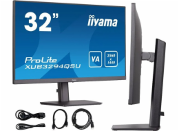 Monitor IIYAMA Monitor 32 palců XUB3294QSU-B1 VA, WQHD, HDMI, DP, má (150 mm), USB3.0,2x2W