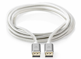 NEDIS PROFIGOLD Displayport kabel/ DisplayPort zástrčka - DisplayPort zástrčka/ bavlna/ stříbrný/ BOX/ 2m