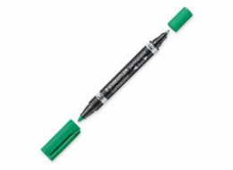 Staedtler Lumocolor Duo - Green - Fine/ Round Time - Černá - zelená - 1,5 mm - Universal - Německo