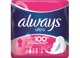 Always Ultra Super Plus hygienické vložky s křidélky 8 ks