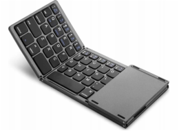 Univerzální skládací klávesnice Strado - černá bezdrátová černo-šedá US