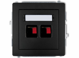 Karlik Deco dvojitá repro zásuvka, matná černá (12DGG-2)