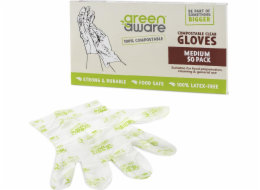 GreenAware GreenAware, Kompostovatelné jednorázové rukavice, velikost M, 50 ks.