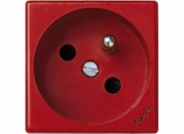 Simon Connect K45 zásuvka s uzemněním 16A/230V s indikátorem napájení červená KL02/6