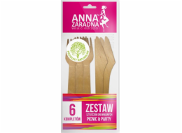 Anna Zaradna Sada dřevěných příborů ANNA ZARADNA, 6 sad, dřevo