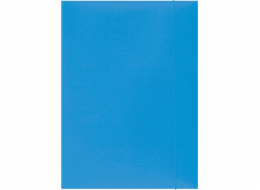 Kancelářská složka s gumičkou KANCELÁŘSKÉ PRODUKTY, karton, A4, 300 g/m2, 3-násobný, světle modrá
