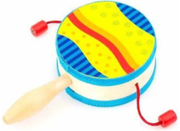 Goki barevný buben s rukojetí, hudební hračka (GOKI-61916)