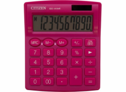 Citizen Calculator Citizen kalkulačka SDC810NRPKE, růžová, stolní, 10 míst, duální napájení