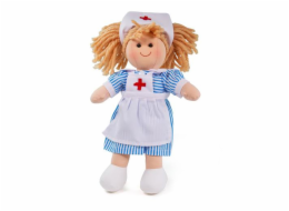 Panenka Bigjigs Toys látková zdravotní sestřička Nancy 28 cm