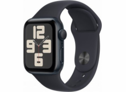 Chytré hodinky Apple Watch SE GPS, 40mm půlnoční hliníkové pouzdro s půlnočním sportovním páskem - S/M