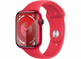 Apple Watch Series 9 GPS + mobilní chytré hodinky, 45mm (PRODUCT)ČERVENÉ hliníkové pouzdro se sportovním páskem (PRODUCT)RED – S/M
