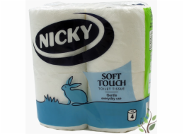 Papír toaletní 2 vrstvý Nicky Soft Touch 4 ks