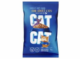 Suché krmivo pro kočky CAT CAT, drůbež, 1 kg