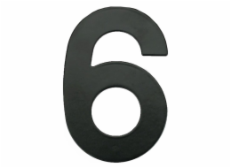 Číslo "6", matná černá, 145 mm