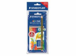 Pastelky Staedtler Pencil 12 barev Noris Club + guma, tužka