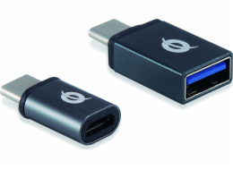 Conceptronický USB adaptér DONN04G USB-C - USB šedý (DONN04G)