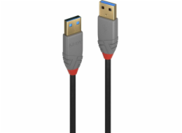 Lindy USB-A - USB-A kabel USB 2 m černý (36752)