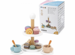 Viga Toys Viga PolarB Dřevěný talíř s košíčky, sušenkami, kávou, sada 15 kusů
