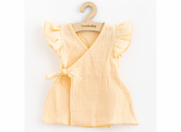 Letní kojenecké mušelínové šaty New Baby Leny peach Vel.62 (3-6m)