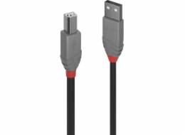 Lindy USB-A - USB-B kabel USB 1 m šedý (36672)