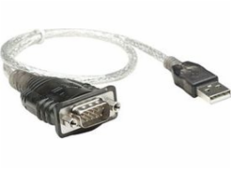 Manhattan USB-A USB kabel – 0,45 m průhledný (205146)