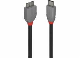 Lindy USB-C - micro-B USB kabel 3 m černý (36623)