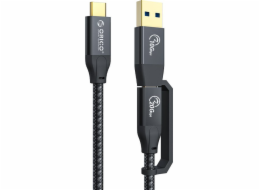 Orico USB-C - USB-C + USB-A USB kabel 1 m černý (ACC32-10-BK-BP)