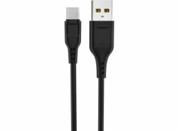 Denmen USB-A - microUSB USB kabel 1 m černý (29348)