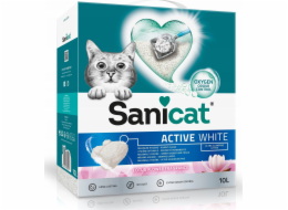 Stelivo pro kočky Sanicat Active White, stelivo, pro kočky, lotos, 10L, hrudkující