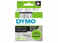 Dymo D1 Schriftband 12 mm x 7 m schwarz auf transparent    45010