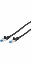 NoName S-Conn patch kabel CAT6a RJ45 S/FTP 3m černý