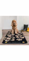 PET REBELLION Běhoun XL Flowers Black 57x110cm