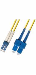 Optický duplex patch kabel 9/125, OS1, LC/SC, 1m