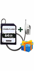 Camouflage zámek proti krádeži + 64GB SD