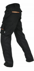 Pracovní kalhoty Sara Workwear Actiflex, černé, 58