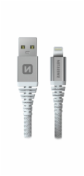 Swissten datový kabel ARAMID REINFORCED - USB / lightning 1,5 m bílý
