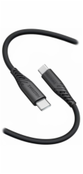 SWISSTEN DATOVÝ KABEL SOFT SILICONE USB-C / USB-C 0,4 M ČERNÝ